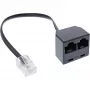 InLine ISDN-haaroitin 1x RJ45 uros / 2x RJ45 naaras, 8P4C ilman vastuksia