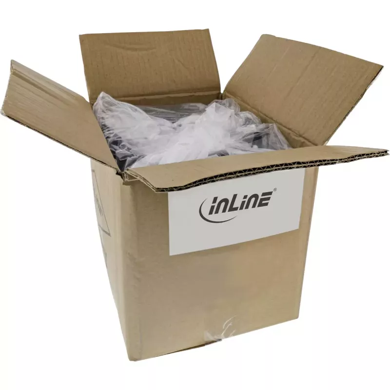 InLine USB 2.0 -kaapeli A-uros - A-naaras kortinpaikkalevyyn, 0,6 m, musta, 120 kpl irtopakkaus