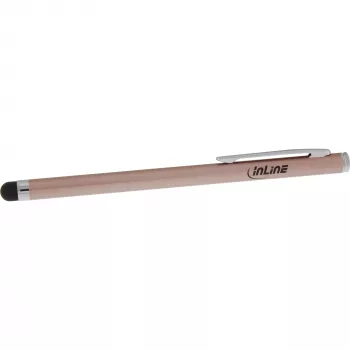 Stylus-kynä InLine 55467G kosketusnäytöille älypuhelin tabletti pinkki