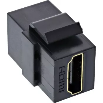 InLine HDMI Keystone Snap-In -moduuli, 4K/60Hz, HDMI AF/AF musta