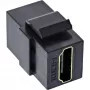 InLine HDMI Keystone Snap-In -moduuli, 4K/60Hz, HDMI AF/AF musta