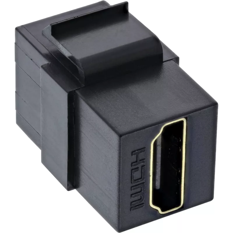 InLine HDMI Keystone Snap-In -moduuli, 4K/60Hz, HDMI AF/AF musta