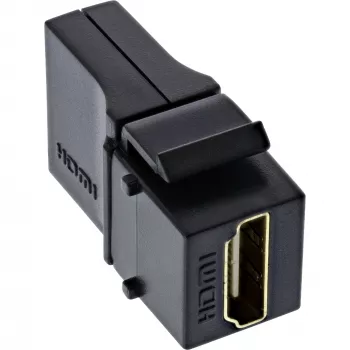 InLine HDMI Keystone Snap-In -moduuli, 4K/60Hz, HDMI AF/AF kulma musta