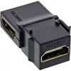 InLine HDMI Keystone Snap-In -moduuli, 4K/60Hz, HDMI AF/AF kulma musta