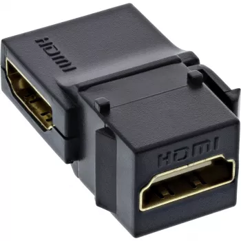 InLine HDMI Keystone Snap-In -moduuli, 4K/60Hz, HDMI AF/AF kulma musta
