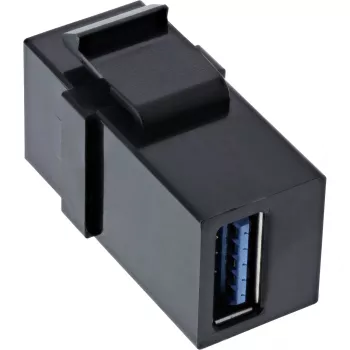 InLine USB 3.1 Snap-In -moduuli, USB-A naaras/naaras, musta kotelo