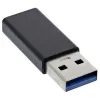 USB 3.2 Gen.2 -adapteri InLine 35810 USB-A uros USB-C naaras