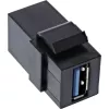 InLine USB 3.1 Snap-In -moduuli, USB-A B/B, 90° kulma, musta kotelo
