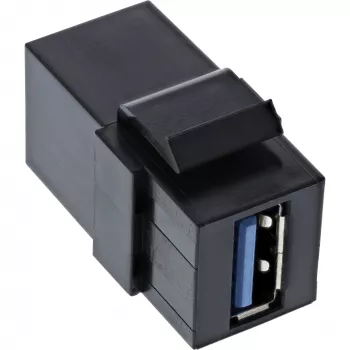 InLine USB 3.1 Snap-In -moduuli, USB-A B/B, 90° kulma, musta kotelo