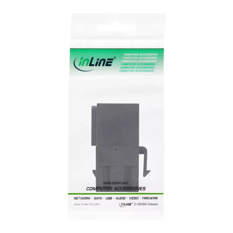 InLine USB 3.1 Snap-In -moduuli, USB-A B/B, 90° kulma, musta kotelo