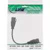 InLine USB 3.2 Gen1 2x Keystone -adapterikaapeli, 2x USB A Keystone -naaras, 0,2m
