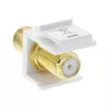 InLine Keystone asennusadapteri, satelliittikaapelille, 2x F-naaras, valkoinen