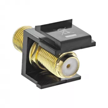 InLine Keystone-asennusadapteri, satelliittikaapelille, 2x F-liitäntä, musta