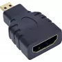 InLine HDMI-adapteri HDMI-A-liitäntä / HDMI-D-pistoke, 4K/60Hz, kullattu