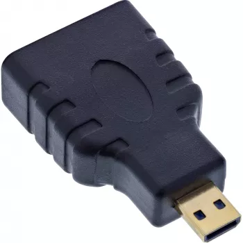 InLine HDMI-adapteri HDMI-A-liitäntä / HDMI-D-pistoke, 4K/60Hz, kullattu