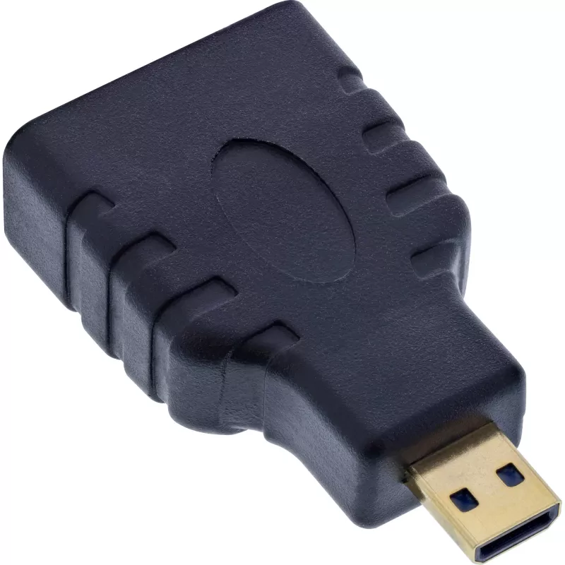 InLine HDMI-adapteri HDMI-A-liitäntä / HDMI-D-pistoke, 4K/60Hz, kullattu