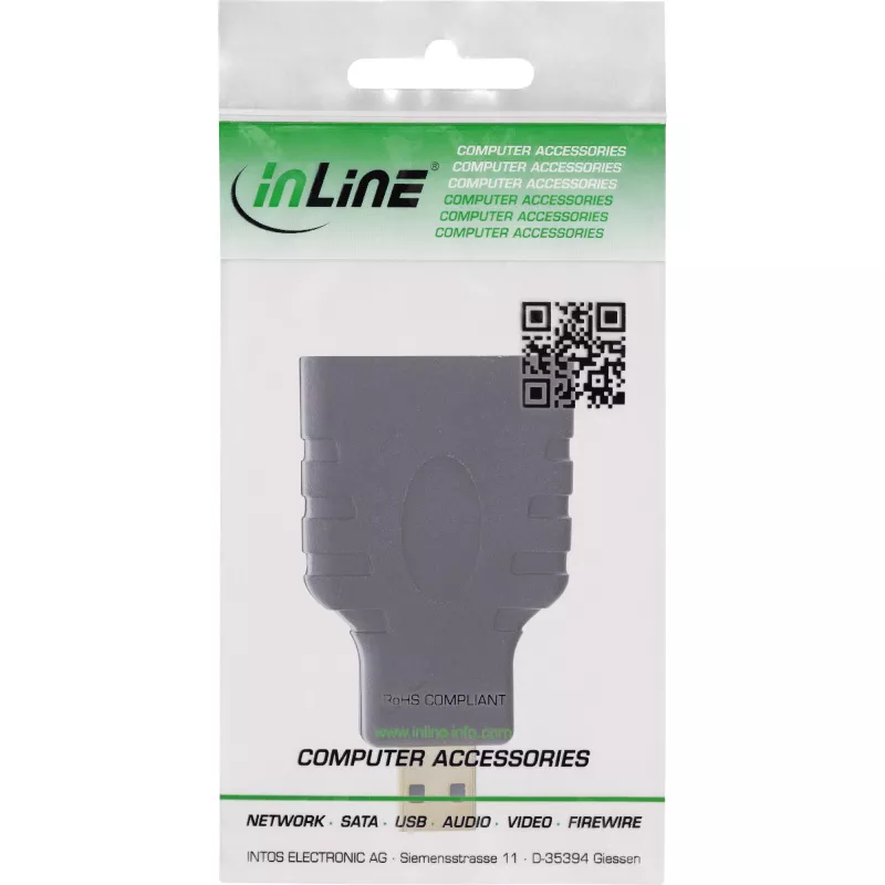 InLine HDMI-adapteri HDMI-A-liitäntä / HDMI-D-pistoke, 4K/60Hz, kullattu