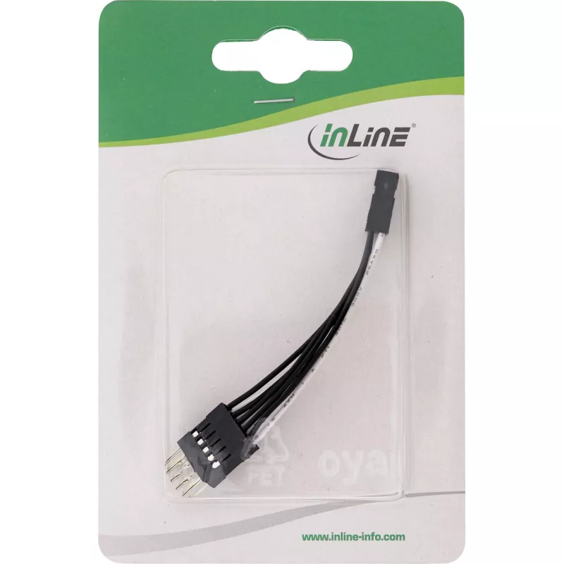 InLine USB Internal Extension 2x 5 pin uros / naaras suora, 0.05m