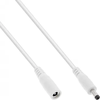 DC-jatkokaapeli InLine 26855D 0,5 m pistoke/liitäntä 4,0x1,7 mm valkoinen