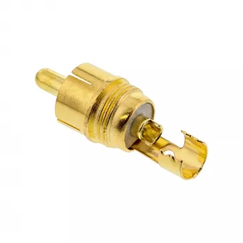 InLine RCA metallipistoke juotettava, musta, punainen rengas, 6 mm kaapelille