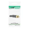 InLine RCA metallipistoke juotettava, musta, punainen rengas, 6 mm kaapelille