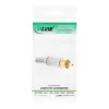 InLine RCA metallipistoke, uros, juotettava, hopea, punainen rengas, 6 mm kaapelille