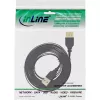 InLine USB 2.0 lattakaapeli Type-A uros/naaras kullattu musta 1,5 m
