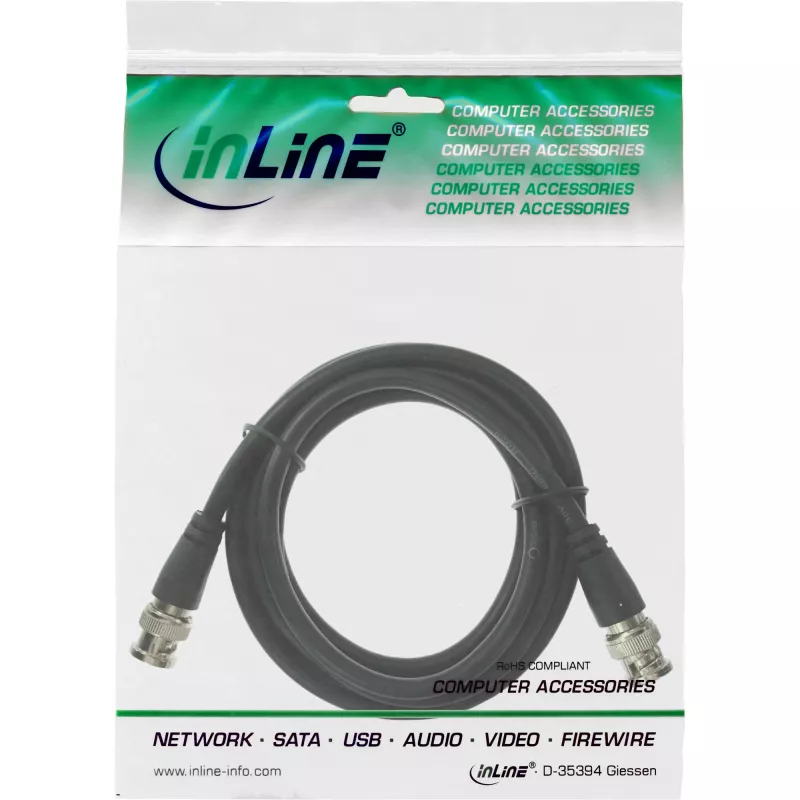 InLine BNC-videokaapeli, RG59, 75 ohmia, 10 m