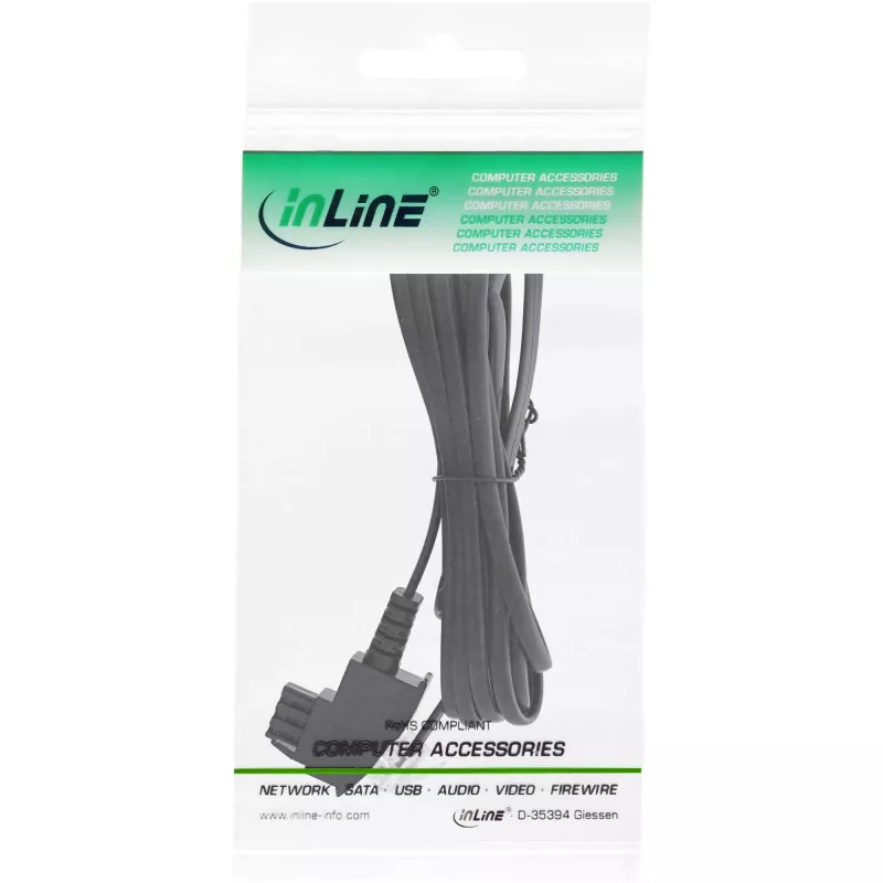 InLine ADSL-haaroitinkaapeli TAE-F saksalainen / 6P2C DEC uros 6 m