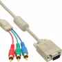 InLine VGA RGB -kaapeli VGA-uros / 3x RCA-uros 2 m