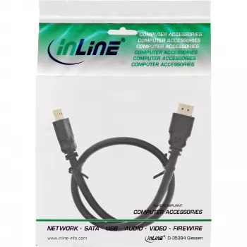 InLine HDMI-kaapeli, High Speed HDMI -kaapeli, M/M, musta, kullatut kontaktit, 7,5 m