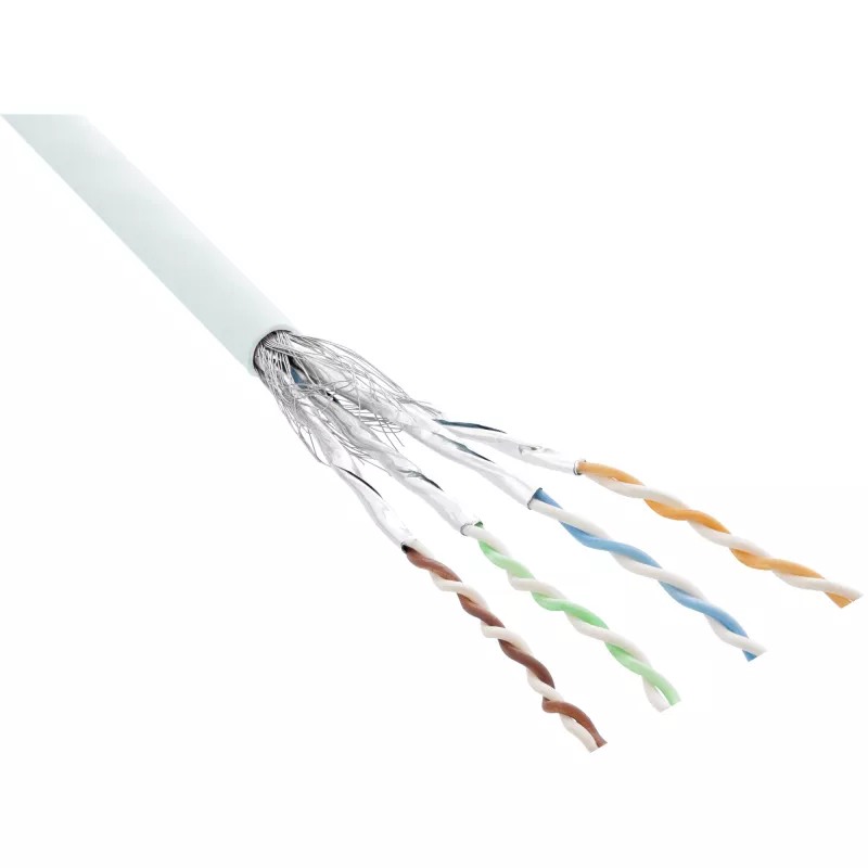InLine S/FTP PiMF Cat.6 AWG27 PVC CU -verkkokaapeli 100 m, valkoinen