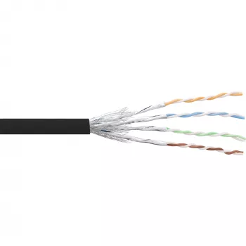 InLine S/FTP PiMF Cat.6 -verkkokaapeli musta AWG27 PVC CU 100 m