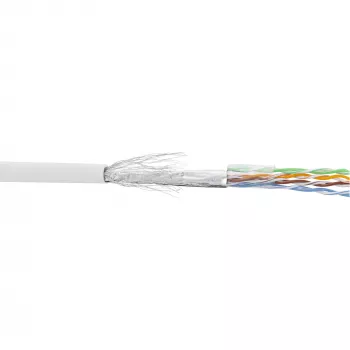 InLine SF/UTP Cat.5e AWG26 CCA PVC -verkkokaapeli valkoinen 100 m