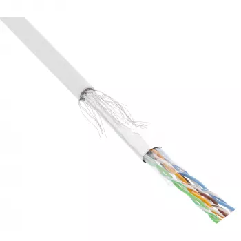 InLine SF/UTP Cat.5e AWG26 CCA PVC -verkkokaapeli valkoinen 100 m