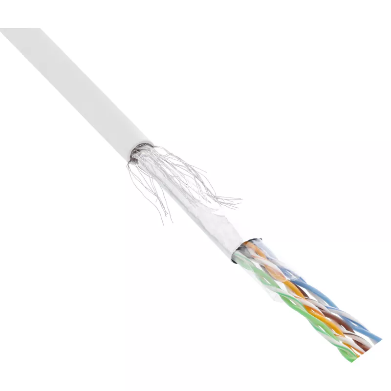 InLine SF/UTP Cat.5e AWG26 CCA PVC -verkkokaapeli valkoinen 100 m