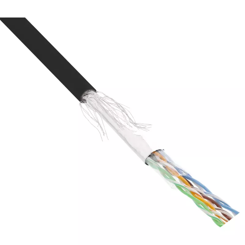 InLine SF/UTP Cat.5e AWG26 CCA PVC -verkkokaapeli musta 100 m
