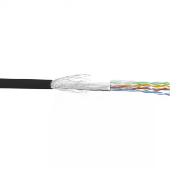 InLine SF/UTP Cat.5e AWG26 CCA PVC -verkkokaapeli musta 100 m
