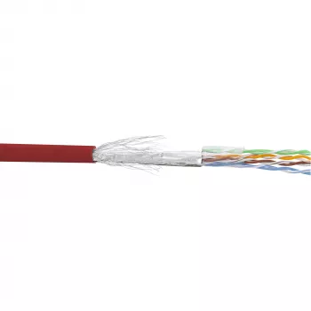 InLine SF/UTP Cat.5e AWG26 CCA PVC -verkkokaapeli punainen 100 m