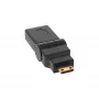 InLine 17690M HDMI-sovitin HDMI A -liitin / HDMI C -pistoke taitettava kullattu