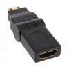 InLine 17690M HDMI-sovitin HDMI A -liitin / HDMI C -pistoke taitettava kullattu