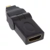 InLine 17690L HDMI-sovitin tyyppi A -liitin / D-pistoke kääntyvä kullattu