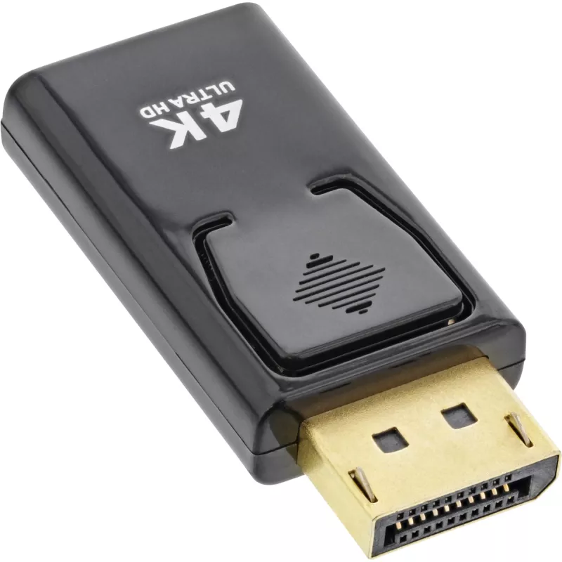 InLine konvertteri DisplayPort-pistoke / HDMI-liitin, 4K/60Hz, äänellä