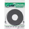 InLine litteä patch-kaapeli, U/FTP, Cat.6A, TPE halogeeniton, musta, 20m