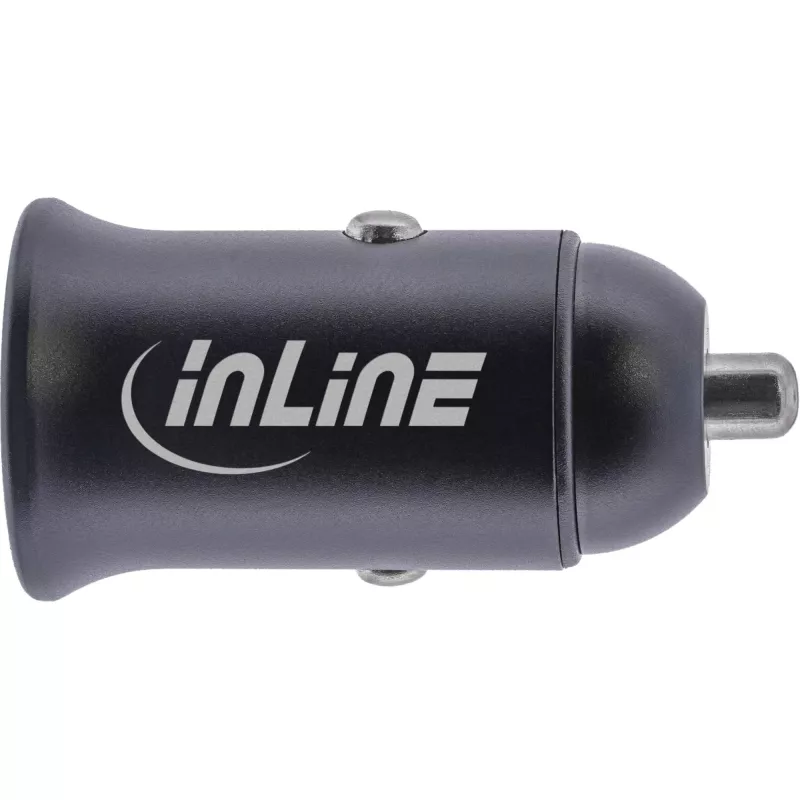 InLine USB-autolaturiadapteri Power Delivery, 2x USB-C, musta
