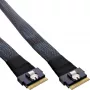 InLine ohut SAS-kaapeli, SFF-8654 8X - SFF-8654 8X, 48 Gb/s, 1 m