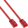 InLine litteä ultraslim-patchkaapeli U/UTP Cat.6 gigabitin tuki punainen 3 m