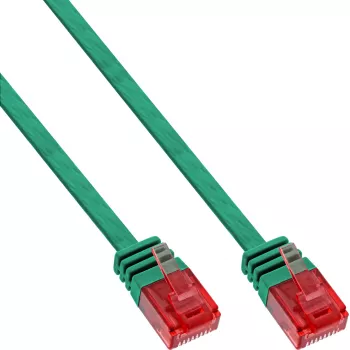 InLine litteä ultraslim-patchkaapeli U/UTP Cat.6 gigabitin tuki vihreä 5 m