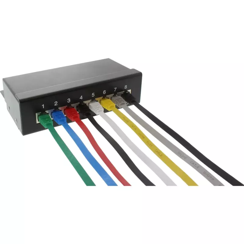 InLine litteä ultraslim-patchkaapeli U/UTP Cat.6 gigabitin tuki musta 5 m