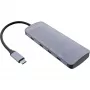 InLine USB 3.2 Gen.2 -keskitin, 4x USB-C + 3x USB-A, PD 100W, alumiini, harmaa
